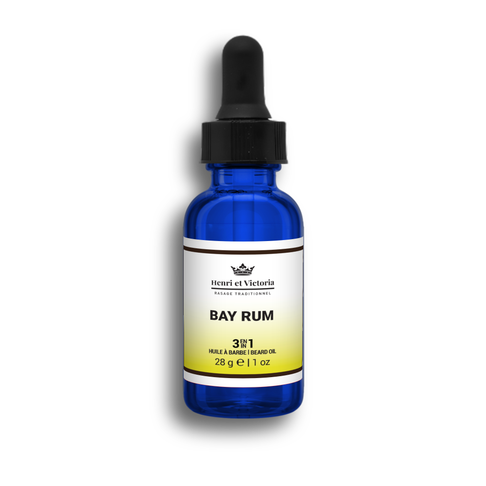 Huile à barbe - Bay Rum - Huile Prérasage