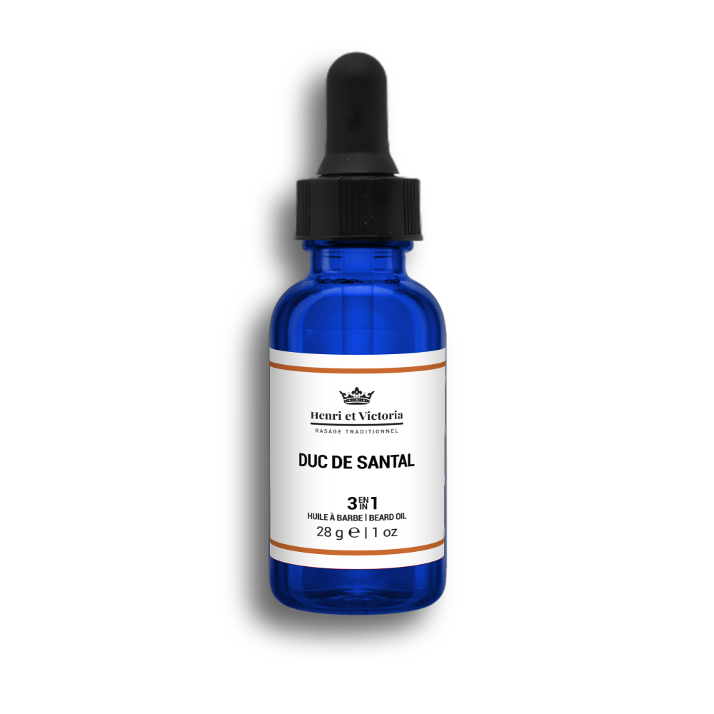 Huile à barbe - Duc de Santal - Huile Prérasage
