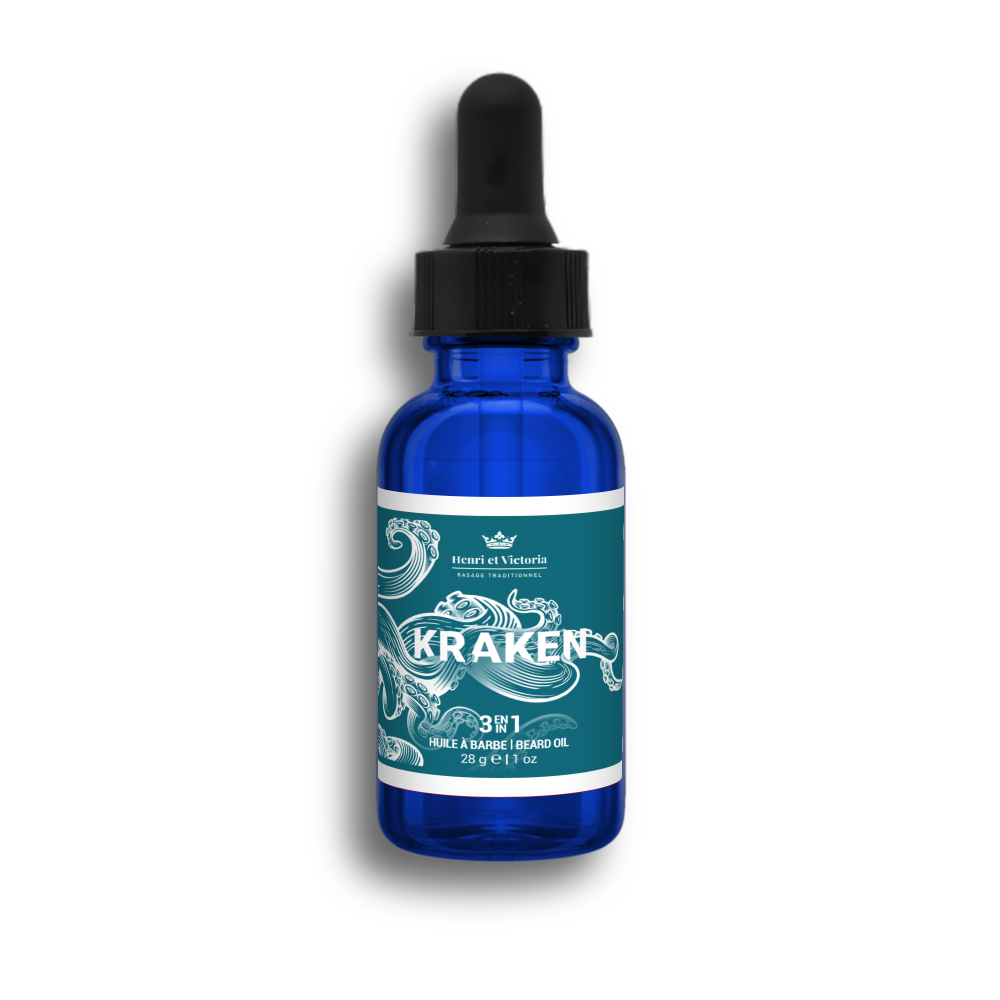 Huile à barbe - Kraken - Huile Prérasage