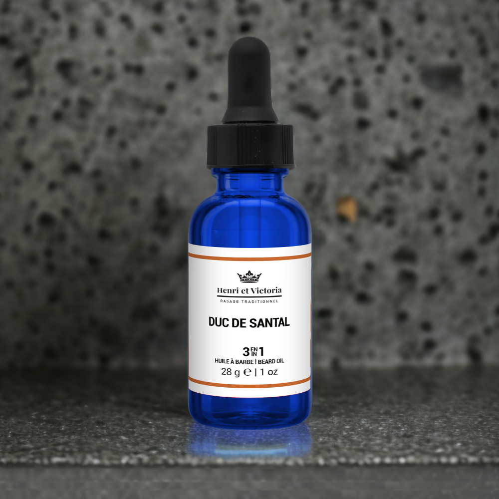 Huile à barbe - Duc de Santal - Huile Prérasage
