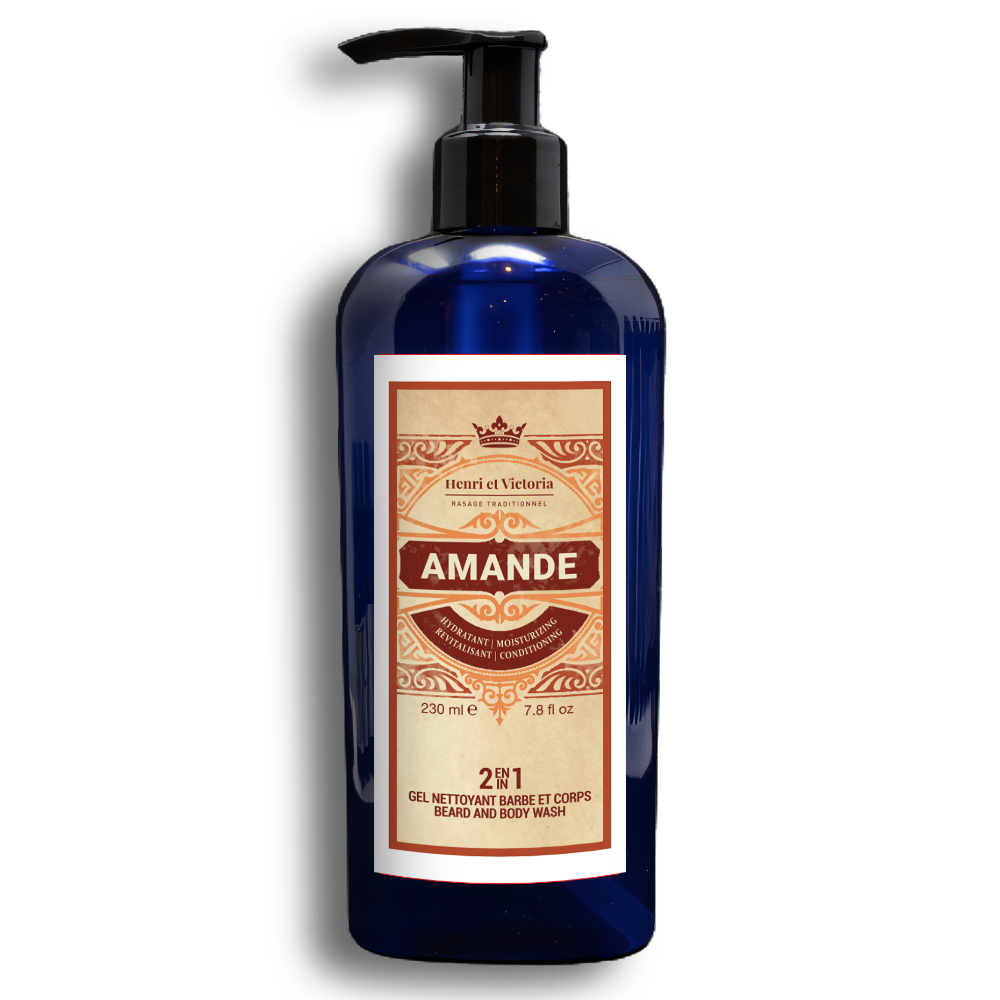 Gel nettoyant barbe et corps - Amande