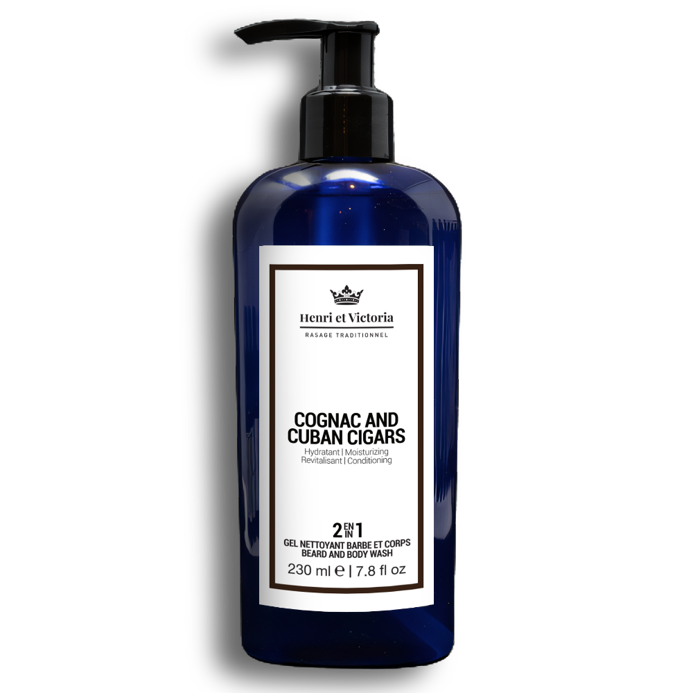 Gel nettoyant barbe et corps - Cognac et Cigares Cubains