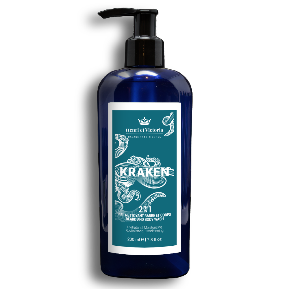 Gel nettoyant barbe et corps - Kraken