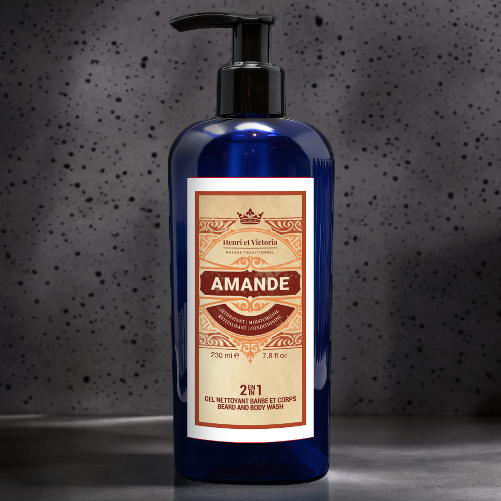 Gel nettoyant barbe et corps - Amande