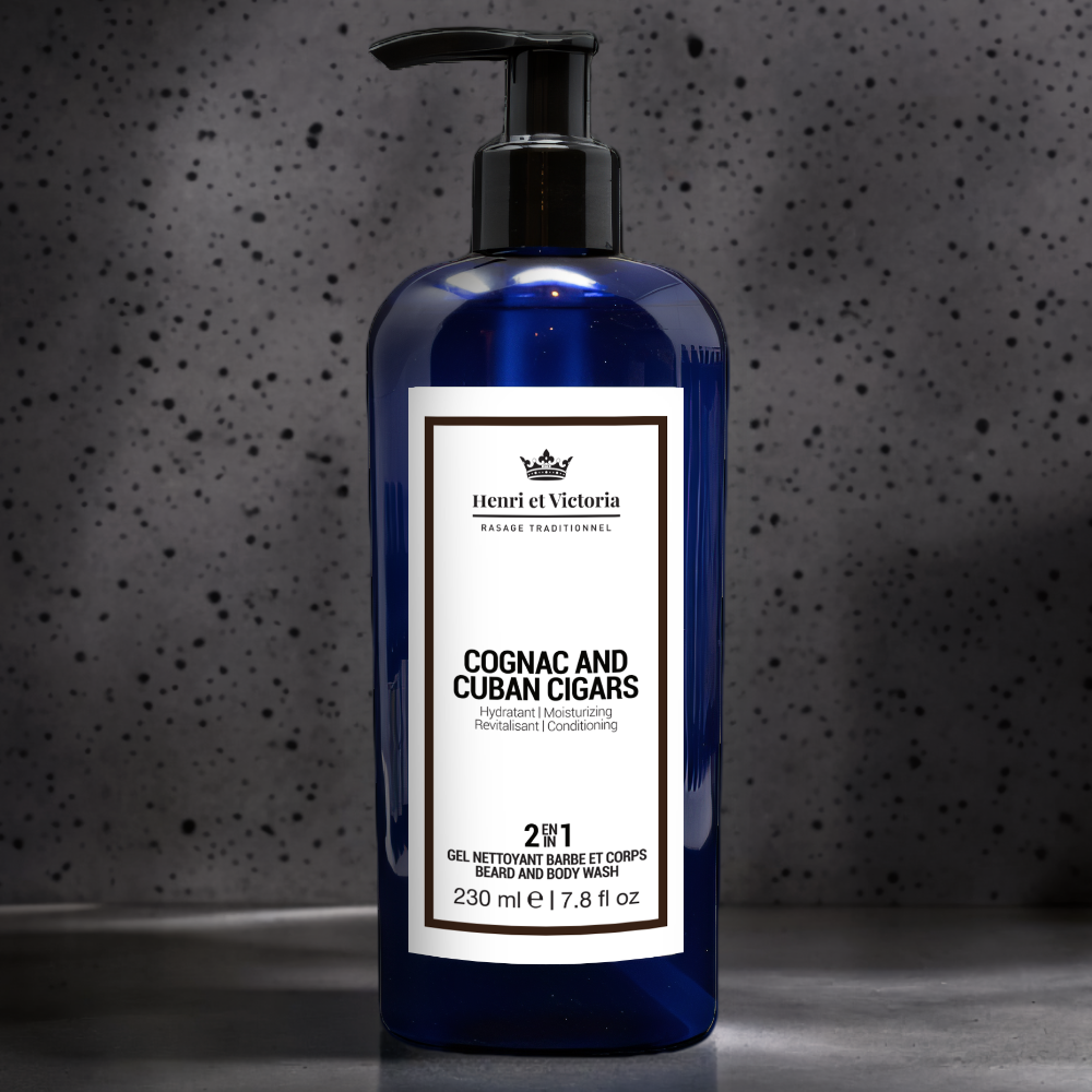 Gel nettoyant barbe et corps - Cognac et Cigares Cubains