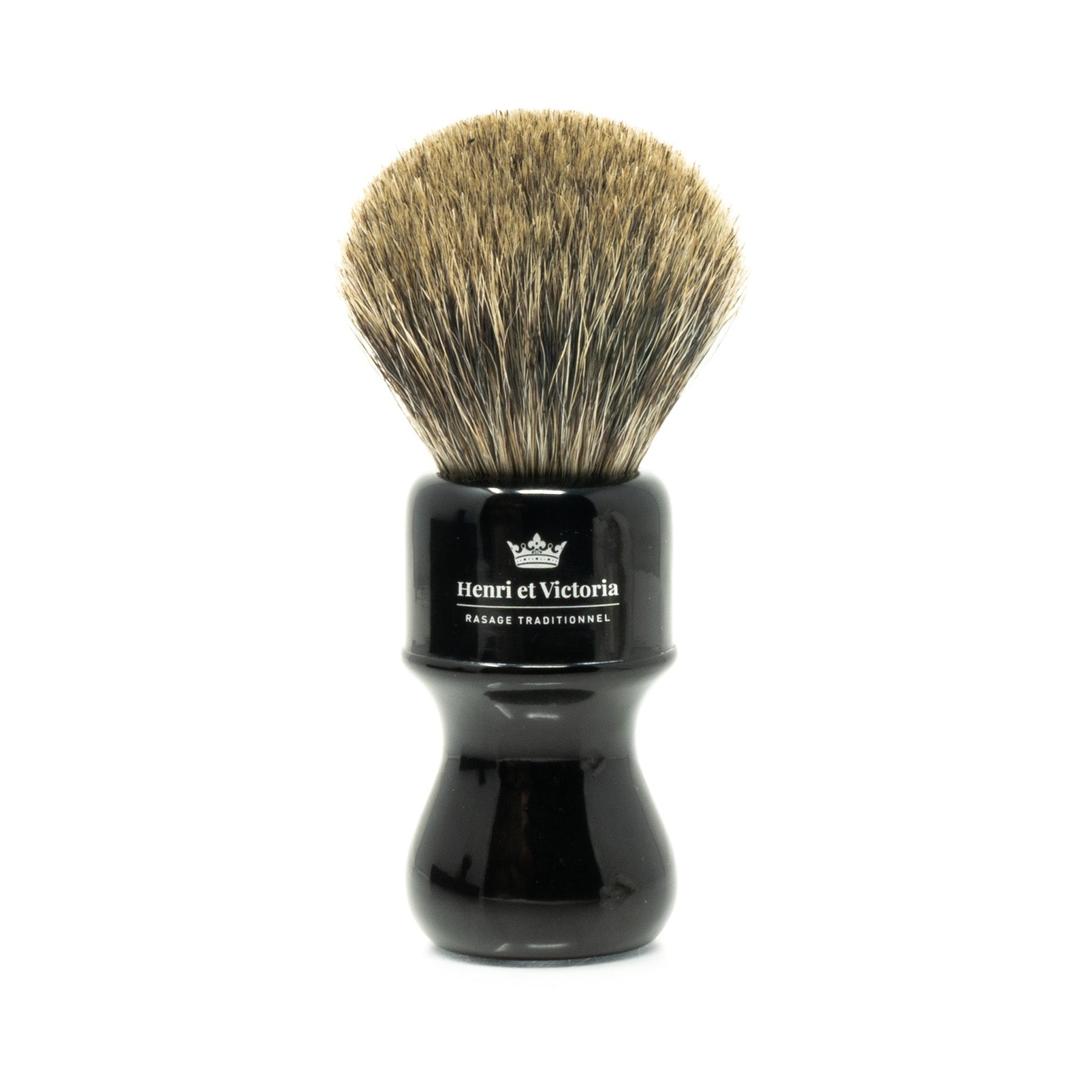 Blaireau de rasage en poil véritable de blaireau - Crown