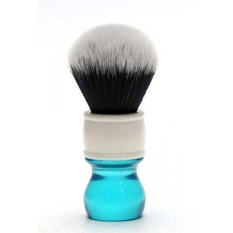 Blaireau de rasage en poils synthétique Yaqi Tuxedo R1818, Poignée Aqua