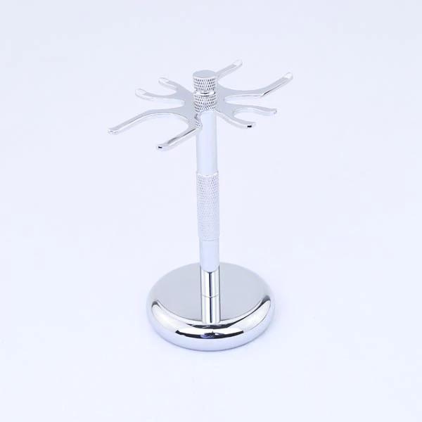 SS1601 Support Rasoir 4 dents Yaqi Chrome pour blaireaux 24mm 26mm 28mm